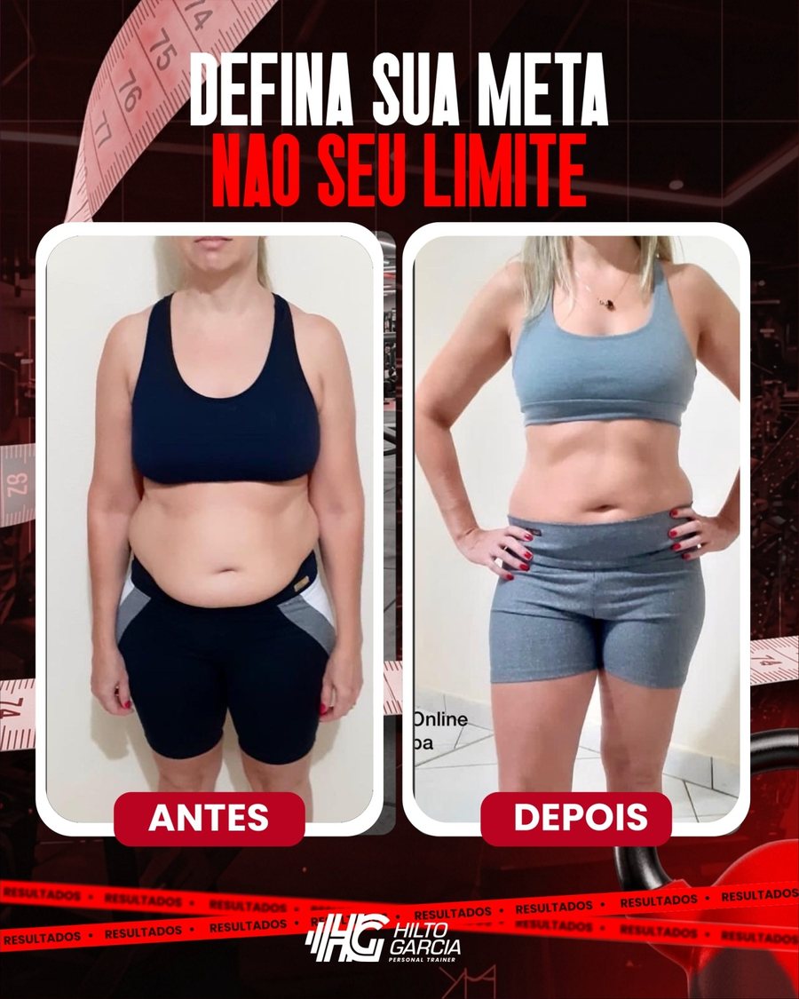 Arte antes e depois: aluna da consultoria